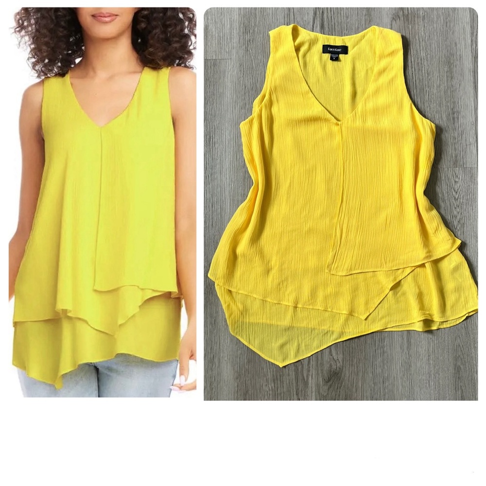 Karen Lane Yellow Layered Top